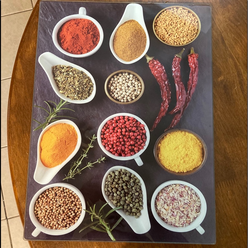 Designed glass cutting board